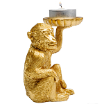 Подсвечник золотая обезьяна с блюдцем Golden Monkey варинант исполнения - 2 | Loft Concept в Кирове