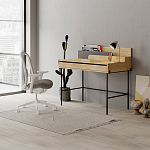 Стол письменный с выдвижным ящиком цвета древесины LEILA WORKING TABLE OAK ANTHRACITE варинант исполнения - 8 | Loft Concept в Кирове