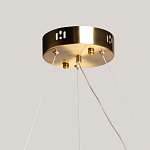 Люстра круглая золотого цвета с прозрачными рельефными стеклянными вставками Textured Glass Chandelier варинант исполнения - 11 | Loft Concept в Кирове