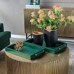 Комплект из двух прямоугольных подносов зеленого цвета Serpent варинант исполнения - 4 | Loft Concept в Кирове