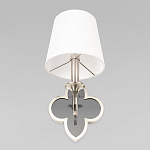 Бра с белым текстильным абажуром и фигурным основанием с зеркальной вставкой Vitorino варинант исполнения - 22 | Loft Concept в Кирове