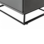 Стеллаж книжный цвета графит с 3-мя открытыми полками и дверкой Strict Lines варинант исполнения - 3 | Loft Concept в Кирове