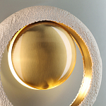 Бра с бежевым текстурным кольцом и латунным шаром в центре Tactile  варинант исполнения - 7 | Loft Concept в Кирове