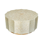 Стол кофейный с отделкой раковинами устриц Coastal Charm варинант исполнения - 2 | Loft Concept в Кирове