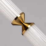 Подвесной светильник с двумя белыми рифлеными цилиндрическими плафонами Golden Swirl варинант исполнения - 7 | Loft Concept в Кирове