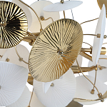 Люстра с белыми и золотистыми цветами Dahlia Flowers Lamp варинант исполнения - 5 | Loft Concept в Кирове
