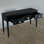 Дизайнерский Письменный стол Elsa Dreams Black с тремя ящиками варинант исполнения - 4 | Loft Concept в Кирове