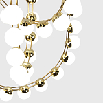 Люстра подвесная светодиодная с круглыми плафонами белого цвета PEARLS Suspension 39  варинант исполнения - 5 | Loft Concept в Кирове