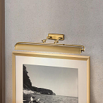 Светильник для картин цвета состаренная латунь с широким плафоном на прямоугольном основании Elstead Lighting варинант исполнения - 6 | Loft Concept в Кирове