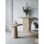 Столик приставной с квадратной столешницей Textured Cream Table варинант исполнения - 7 | Loft Concept в Кирове