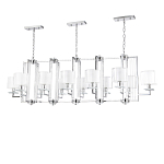 Люстра прямоугольной формы с 12-ю цилиндрическими плафонами из стекла Laurent варинант исполнения - 3 | Loft Concept в Кирове