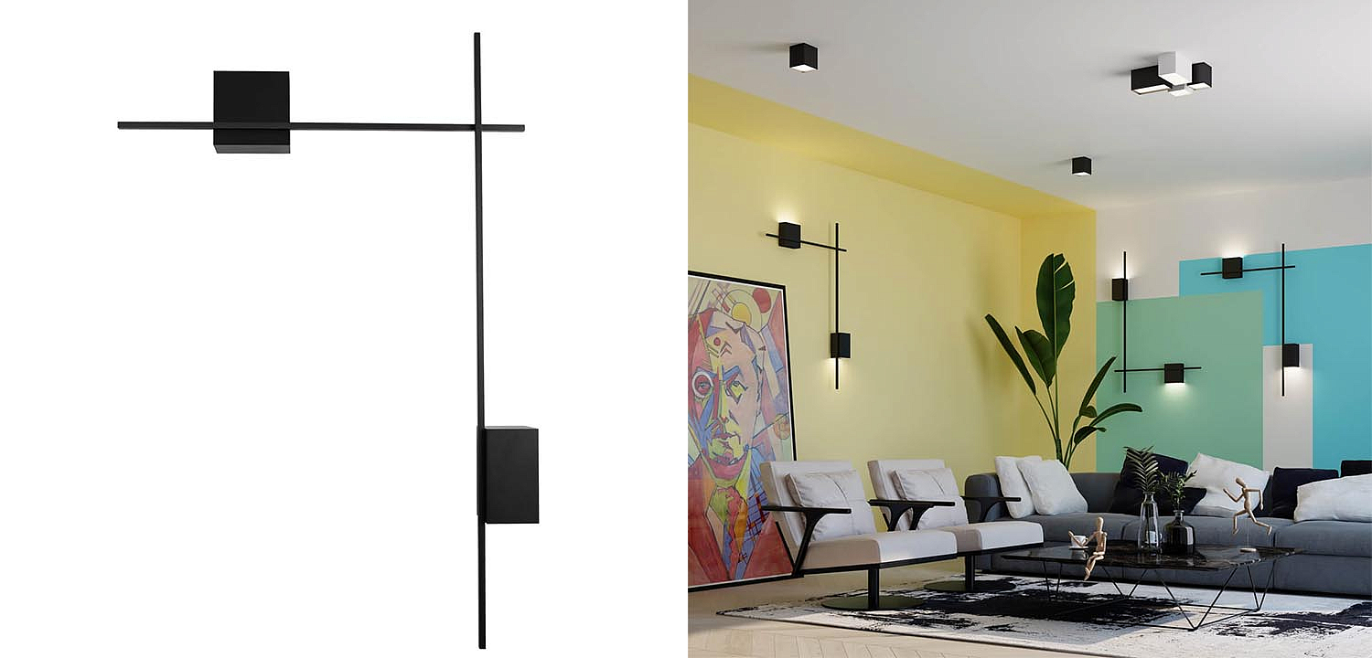 Бра Blocks Wall Light Black Angle Бра Blocks Wall Light Black Angle - Loft-Concept в Кирове