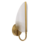 Бра с изогнутым рельефным плафоном Textured Glass варинант исполнения - 1 | Loft Concept в Кирове