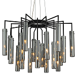 Люстра со стеклянными цилиндрическими плафонами Luminous Cylinders Smoky варинант исполнения - 3 | Loft Concept в Кирове