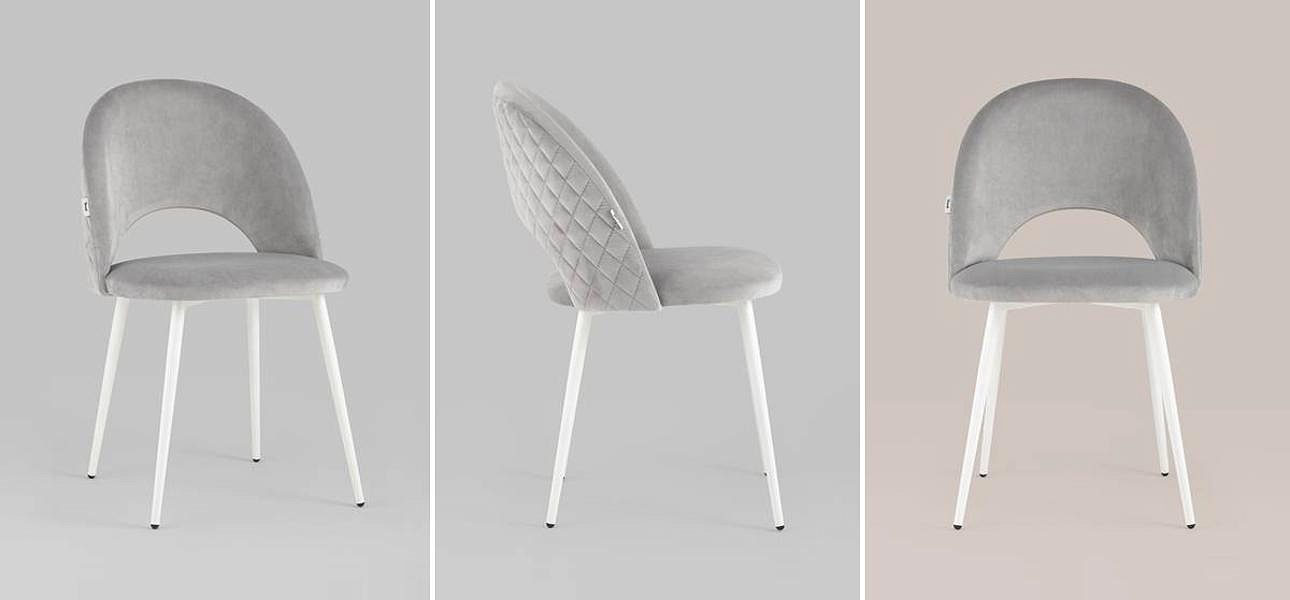 Стул CLIFF Chair Светло-Серый Велюр Стул CLIFF Chair Светло-Серый Велюр - Loft-Concept в Кирове