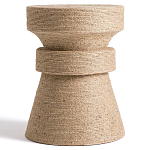 Приставной стол с отделкой из джута Juti D35 см варинант исполнения - 2 | Loft Concept в Кирове