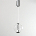 Подвесной светильник с плафоном в форме шара Inner Gleam Orb silver варинант исполнения - 9 | Loft Concept в Кирове