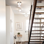 Потолочный светильник для ванных комнат со стеклянным плафоном и одной лампой Hinkley варинант исполнения - 5 | Loft Concept в Кирове