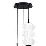 Люстра светодиодная каскадная с 3-мя белыми воздушными плафонами Glowing Cloud варинант исполнения - 5 | Loft Concept в Кирове