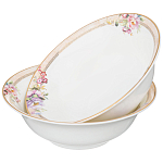 Сервиз столовый из фарфора белый с цветочным принтом на 6 персон 23 предмета Flower Porcelain Collection варинант исполнения - 1 | Loft Concept в Кирове