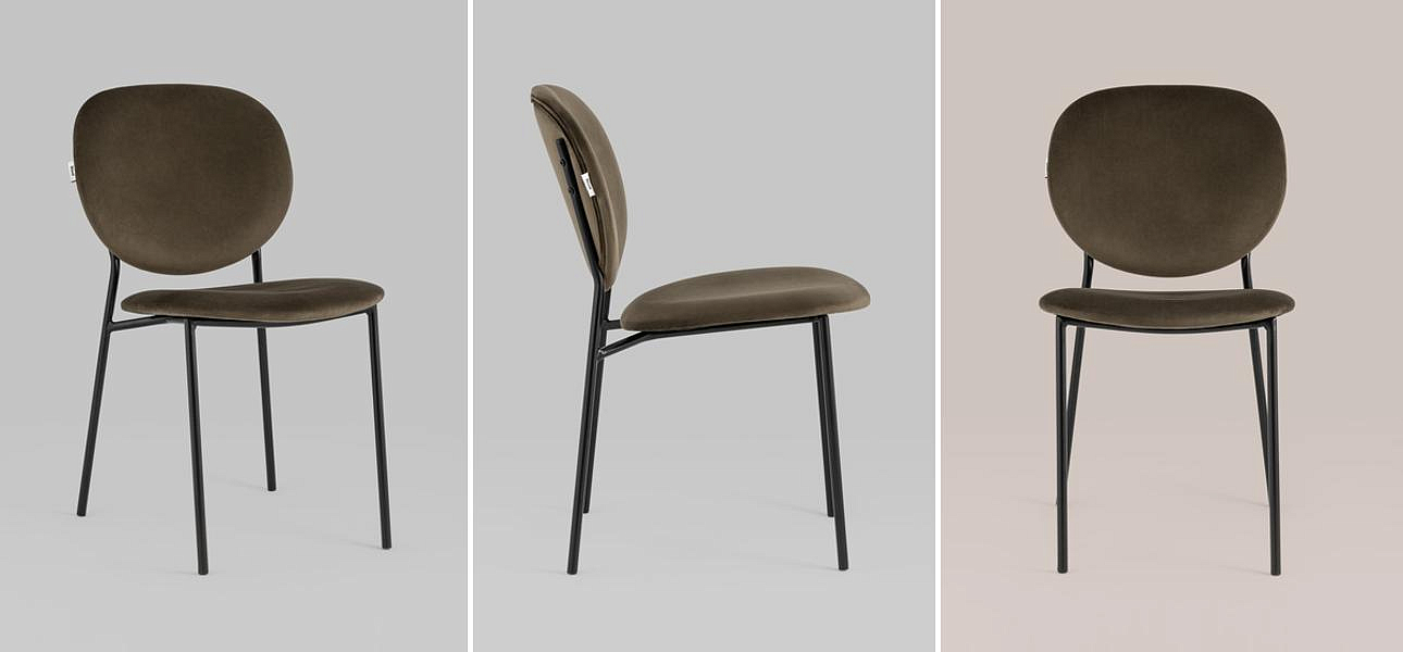 Стул Stanley Chair Коричневый Велюр Стул Stanley Chair Коричневый Велюр - Loft-Concept в Кирове