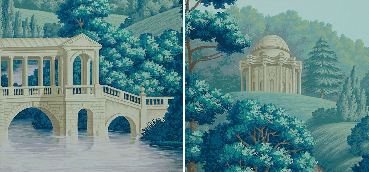 Обои ручная роспись English Landscape Special Colourway on scenic paper - Loft-Concept в Кирове