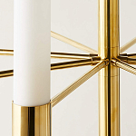 Люстра золотая с 16-ю тонкими цилиндрическими плафонами Shoulders варинант исполнения - 4 | Loft Concept в Кирове