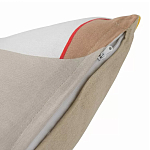 Подушка декоративная хлопковая бежевого цвета с абстрактным принтом Elysian Flow Sand варинант исполнения - 4 | Loft Concept в Кирове