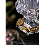 Ваза из прозрачного стекла на бронзовой подставке с ободком и ручками в виде стрекоз Eden Garden варинант исполнения - 4 | Loft Concept в Кирове