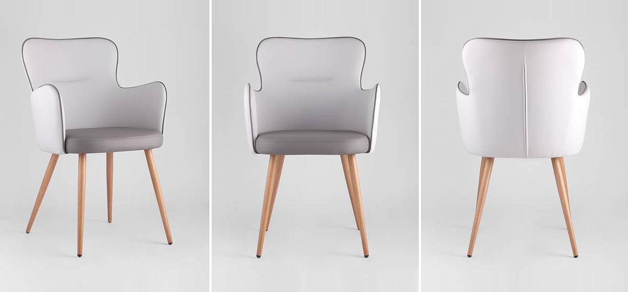 Стул Space Chair Серая Экокожа Стул Space Chair Серая Экокожа - Loft-Concept в Кирове
