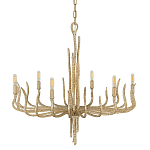 Люстра дизайнерская золотого цвета с 6-ю лампами на изогнутых рожках с текстурной поверхностью Hinkley варинант исполнения - 1 | Loft Concept в Кирове