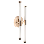 Бра с круглым основанием золотого цвета и двумя вертикальными плафонами Hex Scaffold варинант исполнения - 1 | Loft Concept в Кирове