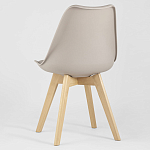 Стул с основой из пластика и мягким сиденьем Arvika Beige варинант исполнения - 5 | Loft Concept в Кирове