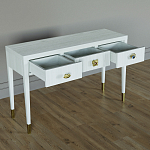 Дизайнерский Письменный стол Elsa Dreams White с тремя ящиками варинант исполнения - 4 | Loft Concept в Кирове