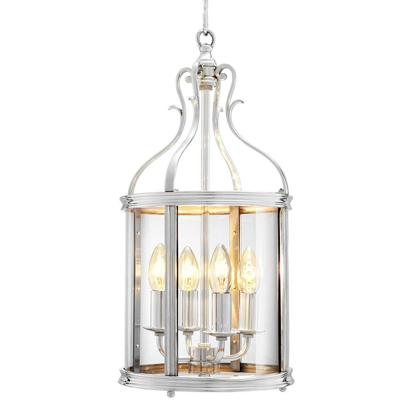 Люстра Eichholtz Lantern Princess Gracia Прозрачное Стекло Серебряный в Кирове | Loft Concept 