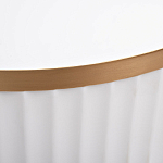 Консоль с ящиком белая с золотом Textured White Console with Gold варинант исполнения - 3 | Loft Concept в Кирове