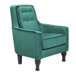 Кресло с мягкой обивкой из велюра на 4-х ножках из массива березы Scarlett Armchair green варинант исполнения - 1 | Loft Concept в Кирове