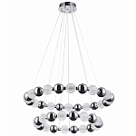 Светодиодная двухъярусная кольцевая люстра Crystal Globule Chandelier Chrome варинант исполнения - 2 | Loft Concept в Кирове