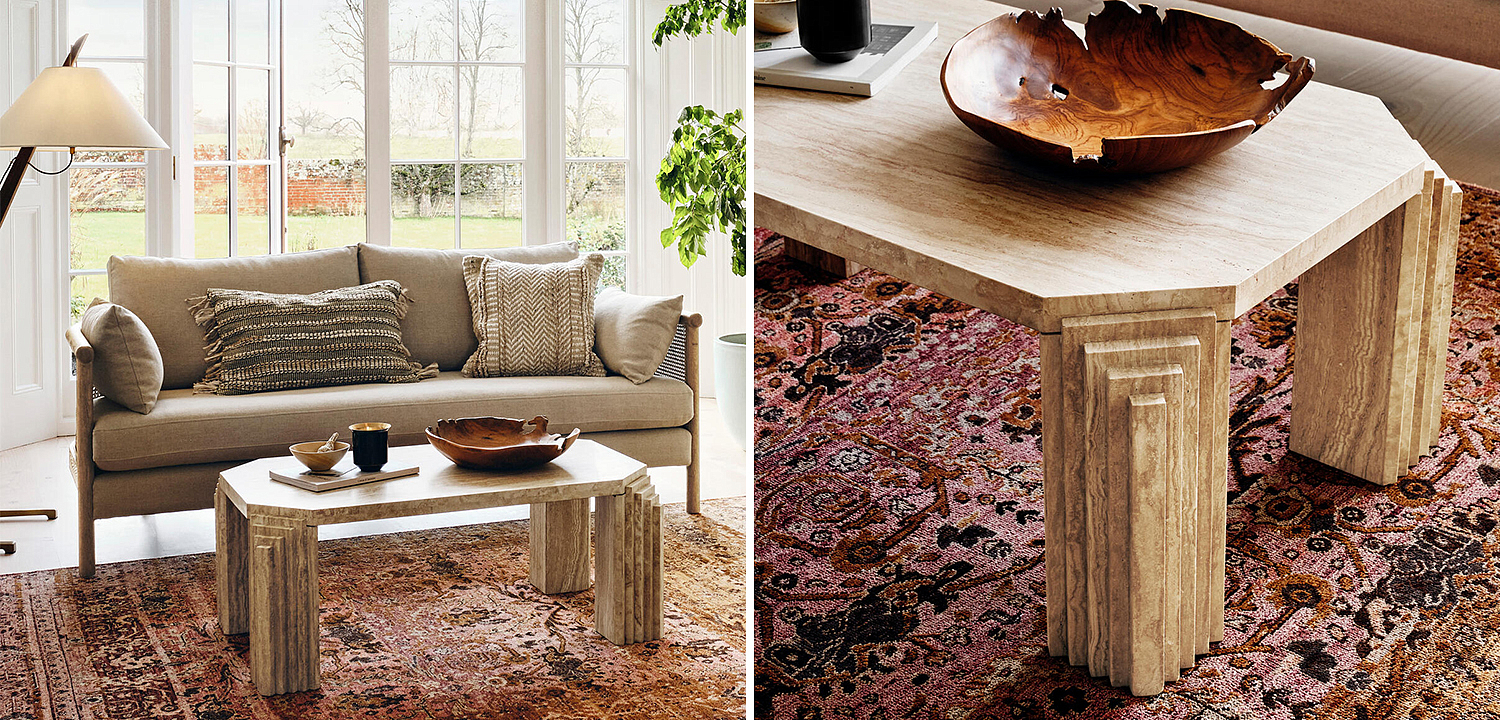 Кофейный стол Caleb Travertine Coffee Table Кофейный стол Caleb Travertine Coffee Table - Loft-Concept в Кирове
