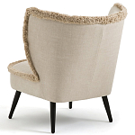 Кресло с декором бахрома Linen Fringe Chair Beige варинант исполнения - 4 | Loft Concept в Кирове