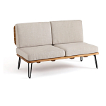 Двухместный диван из акации без подлоконтиков Amra варинант исполнения - 1 | Loft Concept в Кирове