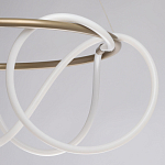 Люстра подвесная круглая золотого цвета с белыми изогнутыми световыми линиями Luke Lampco Tracer Lamp варинант исполнения - 6 | Loft Concept в Кирове