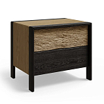 Тумба 2 ящика с подсветкой на рельефном фасаде Warm Industrial варинант исполнения - 2 | Loft Concept в Кирове