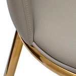 Стул бежевый из экокожи на золотых ножках Attribute of Elegance варинант исполнения - 2 | Loft Concept в Кирове