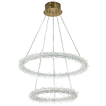 Многоярусная кольцевая люстра с хрустальным декором Gilbertine Crystals Two Rings Chandelier варинант исполнения - 2 | Loft Concept в Кирове