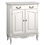 Комод белый из массива бука с ящиком и 2-мя дверцами в стиле прованс White Provence варинант исполнения - 1 | Loft Concept в Кирове