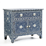 Комод инкрустация костью ORIENTAL Indian синий орнамент варинант исполнения - 2 | Loft Concept в Кирове