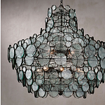 Люстра с каскадом из круглых прозрачных декоративных элементов Harmony of Light варинант исполнения - 2 | Loft Concept в Кирове