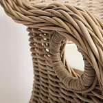 Кресло из ротанга с подушкой Nest бежево-серое варинант исполнения - 6 | Loft Concept в Кирове