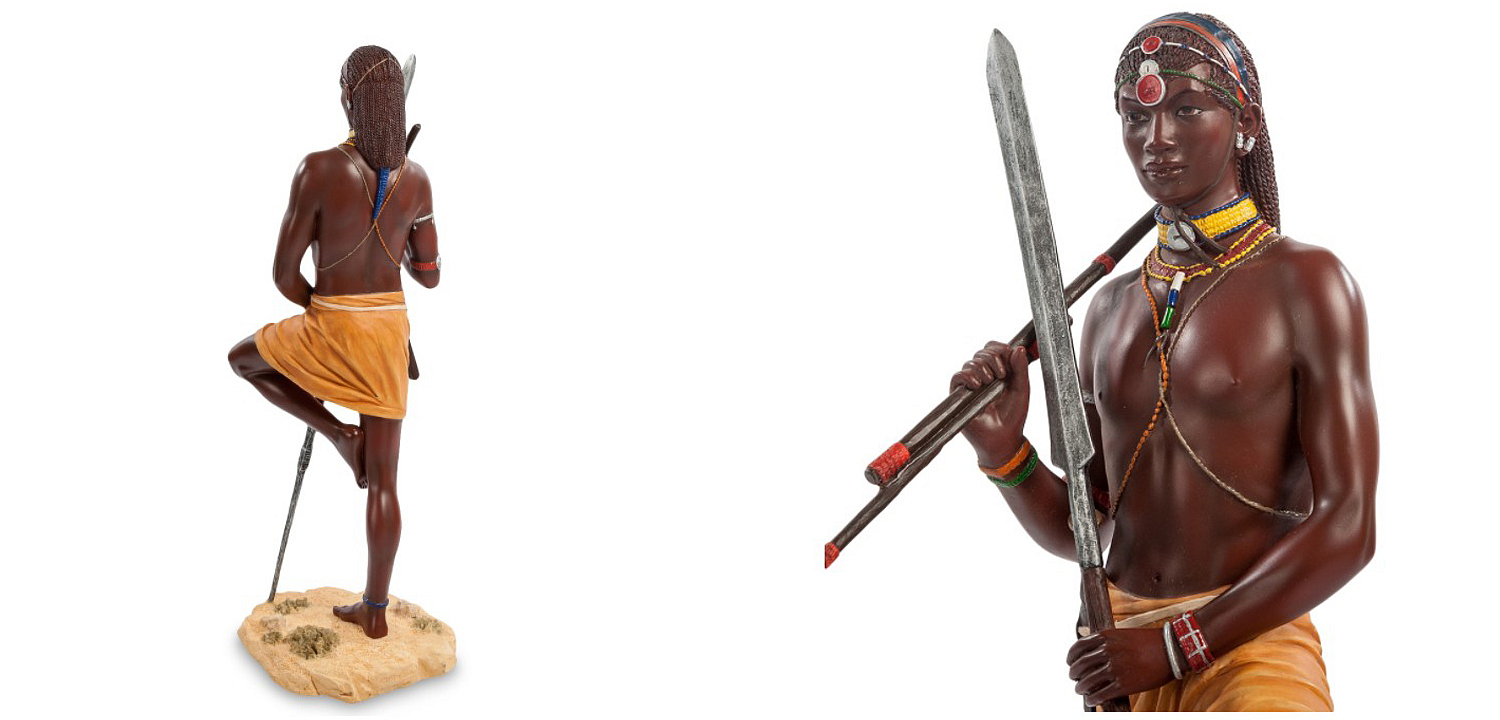 Статуэтка Tribal warrior Masai Статуэтка Tribal warrior Masai - Loft-Concept в Кирове